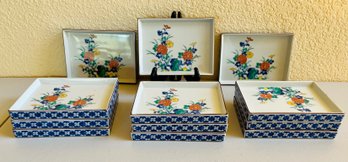 Collection Of Vintage Floral Chinoiserie Catchall Plates