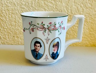 Vintage Prince Charles And Princess Diana Ceramic Mug