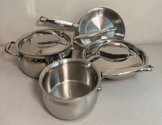 Stainless Steel Clad Copper Skillets And Sauce Pans