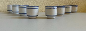 Small Blue And White Ceramic Cups