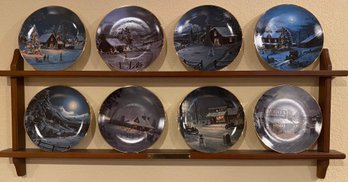 Collection Of The Bradford Exchange Plates With Wall Mount Display