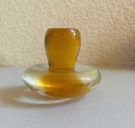 Miniature Yellow Glass Mushroom