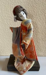 Vintage Japanese Geisha Doll In Kimono