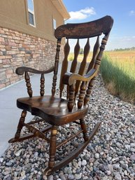 Vintage Hand Painted Rocking Chair