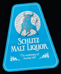 Schlitz Malt Liquor Bar Top Standee Cardboard Display Beer Sign
