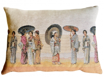 Iosis Paris Japanese Design Embroidered Pillow