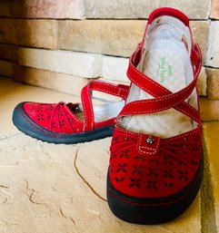 Jambu Relax Foam Red Leather Sandals