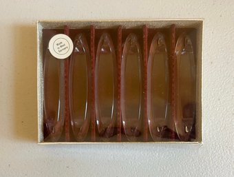 Box Of Glass Cutlery Rest Pieces
