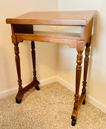 Wooden Lectern On Wheels