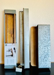 3 New Rustic Metal And Wood Shelves