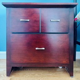 2 Drawer Wooden End Table