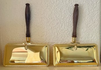 Pair Of Vintage Brass Silent Butlers