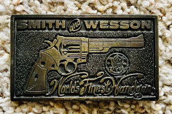 Smith And Wesson Worlds Finest Handgun Belt Buckle