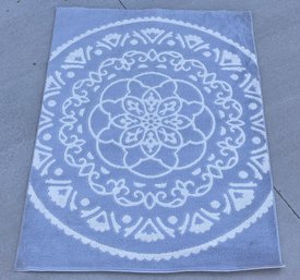 Pillowfort Periwinkle And Cream Area Rug