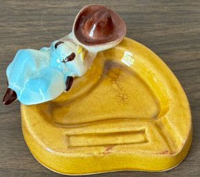 Ceramic Lazy Cowboy Ashtray