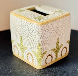 Mosaic Like Beige Tissue Box Cover