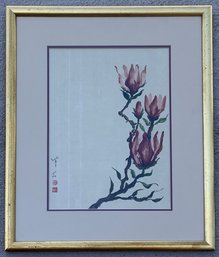 Framed Print Of Japanese Floral Art