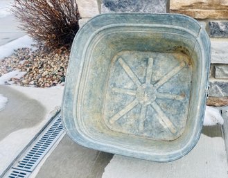 Galvanized Square Wash Tub With Handles