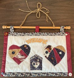 Hanging Quilted Welcome Sign