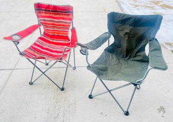 Duo Of Outdoor Foldable Chairs