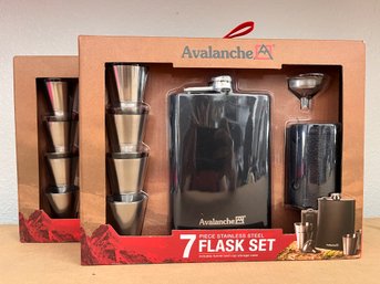 2 PC Lot Of Avalanche Flask Sets