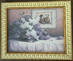 Lavender Flowers & Fruit Framed Print Wall Decor