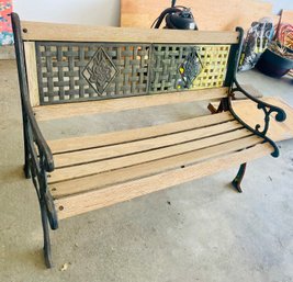 PROJECT PIECE- Outdoor Wood And Iron Bench