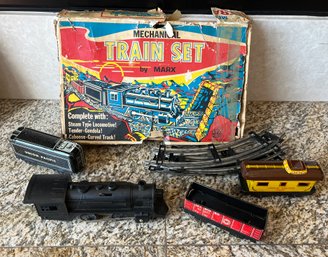 Vintage Mechanical Train Set By Marx