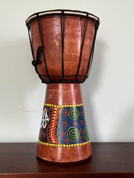 Small Hand Painted African Inspired Bongo Drum