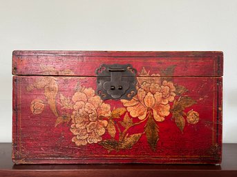 Small Vintage Distressed Floral Chest