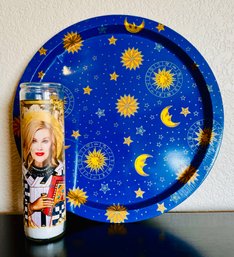 Astrology Sun And Moon Tray With Catherine O'Hara Tall Candle