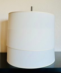 Two Modern White Lamp Shades