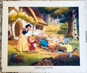 Snow Whites Last Call For Dinner, Lithograph, By Walt Disney