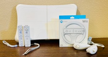 Lot Of Nintendo Wii Accessories Including Wii Wheel, Controllers &  Wii Balance Board