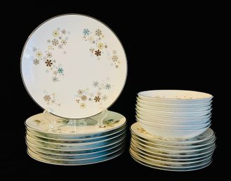 24 Pc. Vintage Noritake China 'Corinth' Salad, Bread Plates & Small Bowls