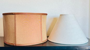 Two Vintage Top Lamp Shades