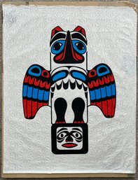 Owl Totem Art On Parchment Paper