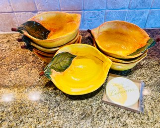 Pier 1 Lemon Orchard Bowls Including Limoncello Recipe Coasters