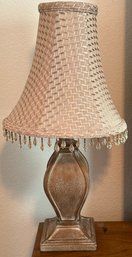 Beaded Mauve Table Lamp