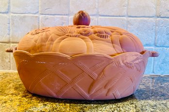 Terracotta Clay Baking Dish With Lid