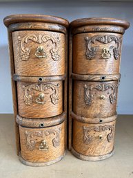 Pair Of Matching Sewing-cabinet Drawers