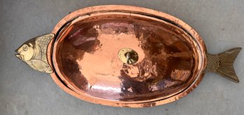 Huge Copper-plate Fish Serving Platter