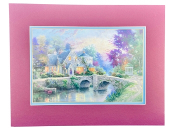 Thomas Kinkade Lamplight Manor Print With COA