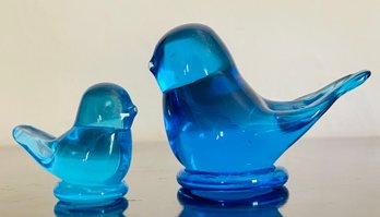 Pair Of Handmade Blue Birds Of Happiness