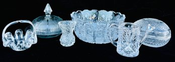 Crystal Bowl, Crystal Princess House Watering Can, Avon Mothers Day Egg Trinket Box & More