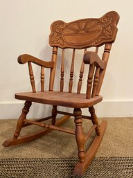 Small, Hand Carved, Rocking Chair