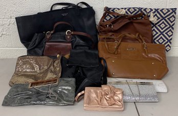 Nice Grouping Of Purses Including A Victoria Secret Bag, Small Clutches And More