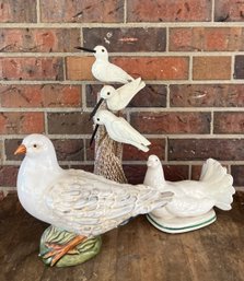 Collection Of Decorative White Birds