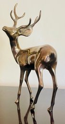 Mid Century Modern Brass Deer Statuette 2 Of 2