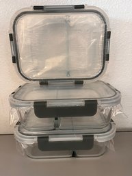 Three Glass And Plastic Meal Prep Containers